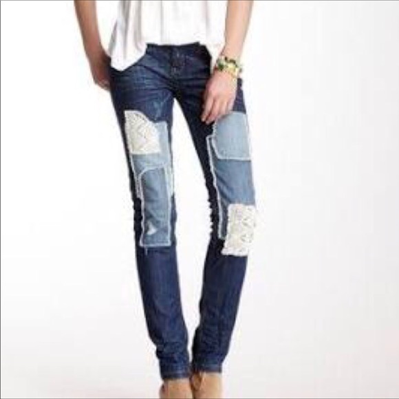 Free People Denim - Free people patch jeans